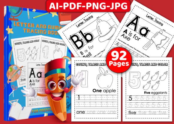 Download Letter &amp; Number Tracing Book with Cover - Tracing book Collection