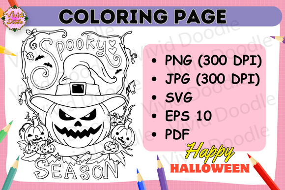 Download Happy Halloween. Coloring Page. (645) - Happy halloween Collection
