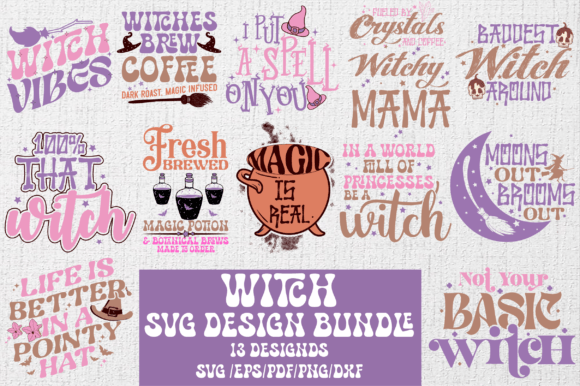 Download Halloween Witch SVG PNG Bundle Design - Bundle design Collection