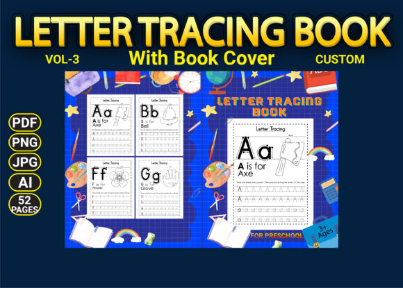 Download Letter Tracing Book with Cover Vol-3 - Tracing book Collection